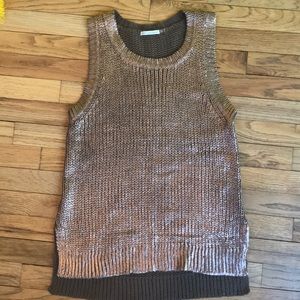 Mustard seed small copper gold tank sweater tunic